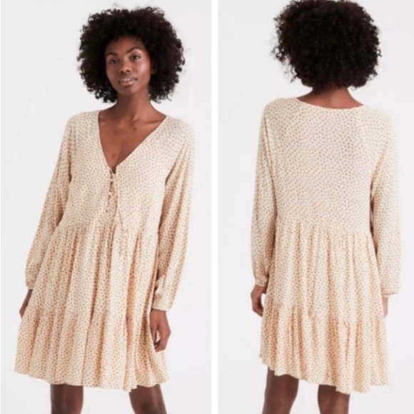 American Eagle Floral Ditsy Print Babydoll Dress - Picture 2 of 6